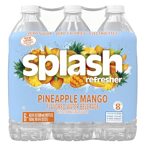 Image of Splash Blast Refresher, Pineapple Mango | 16.9 Fl Oz | Plastic Bottle | 18 Count