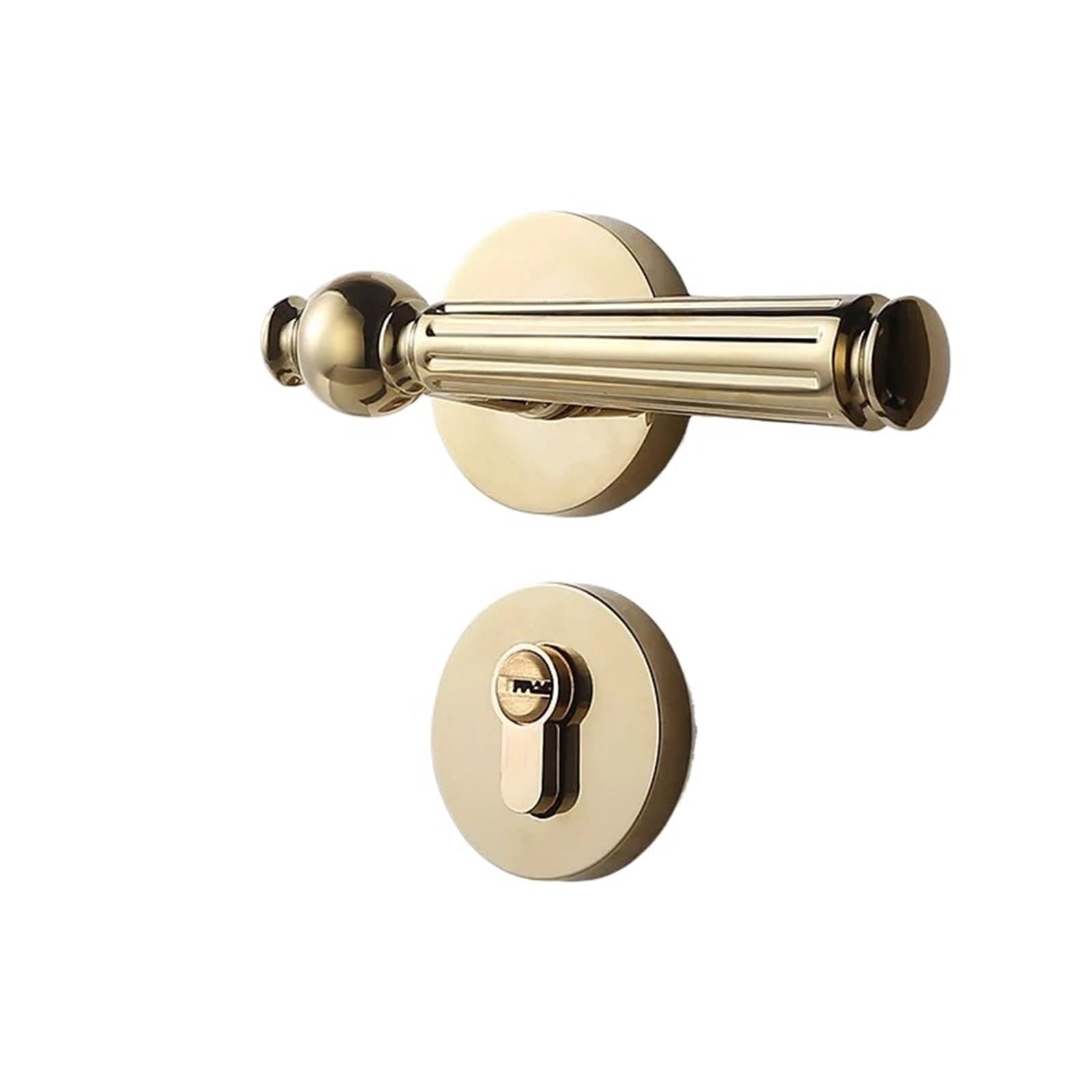 Sxolcoufoh Pvd Bright Gold Door Zinc Alloy Lock Wooden Light Home Split 1Pcs(Pvd Bright Gold)
