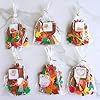 Winlyn 24 Sets Fall Craft Kits Thanksgiving Crafts DIY Fall Leafy Hedgehog Ornaments Decorations Art Sets Autumn Leaf Foam Stickers Arts and Crafts for Kids Holiday Classroom Activities Party Favors #3