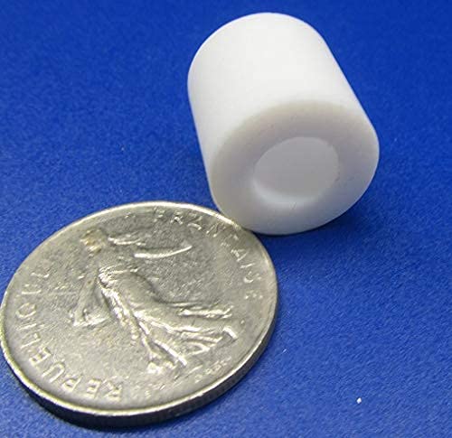 Acetal Spacer, Unthreaded, 3/8" Screw Size x .750" OD x .380" ID x .750" Length, 5 Pcs.