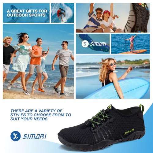 Image of SIMARI Water Shoes for Women Men - Barefoot Quick-Dry Aqua Socks | Lightweight Swim Shoes for Surfing, Swimming, Beach Sports, Kayaking, Diving | Non-Slip Design