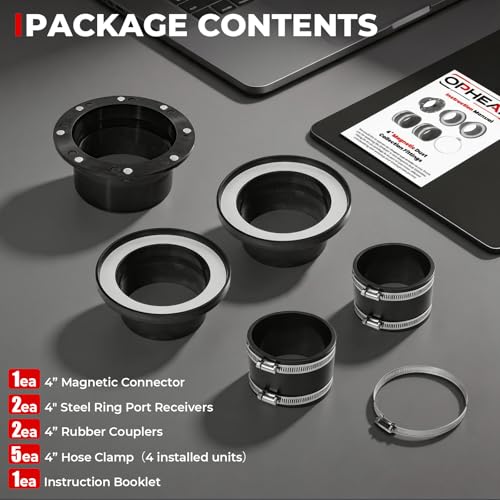 Opheart 4 Inch Magnetic Dust Collection Kit