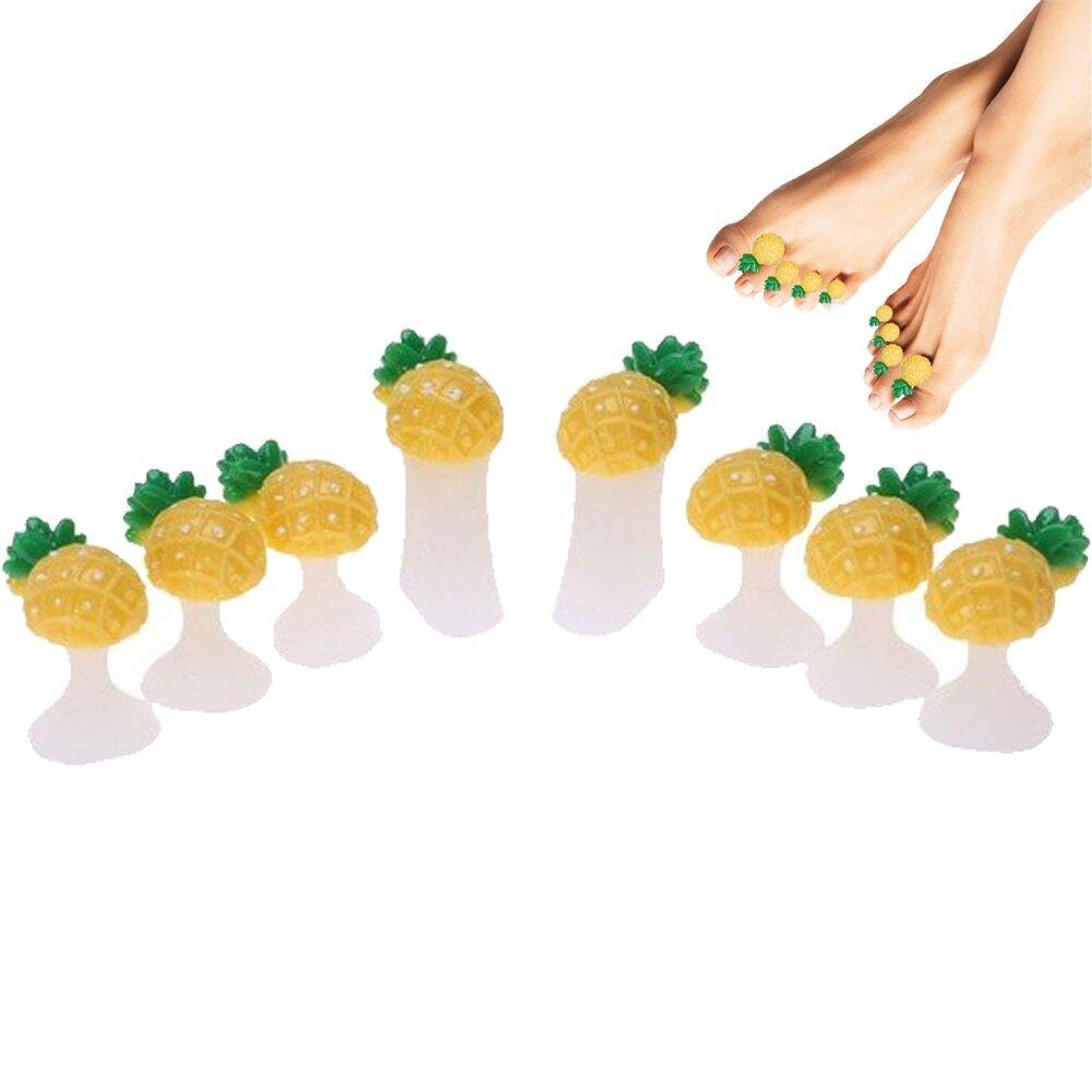 Casiler 8pcs Soft Silicone Toe Separator Foot Finger Divider Form Manicure Pedicure Care Nail Art Tool Flower Holder Accessory
