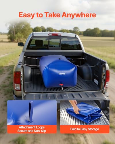 Image of VEVOR Water Storage Bladder 105.7 Gallon Large Capacity Water Bag, Portable & Collapsible Soft Waters Container, Leakproof & Tear-Resistant PVC Emergency Waters Storage Tank for RV Truck & Outdoor Use