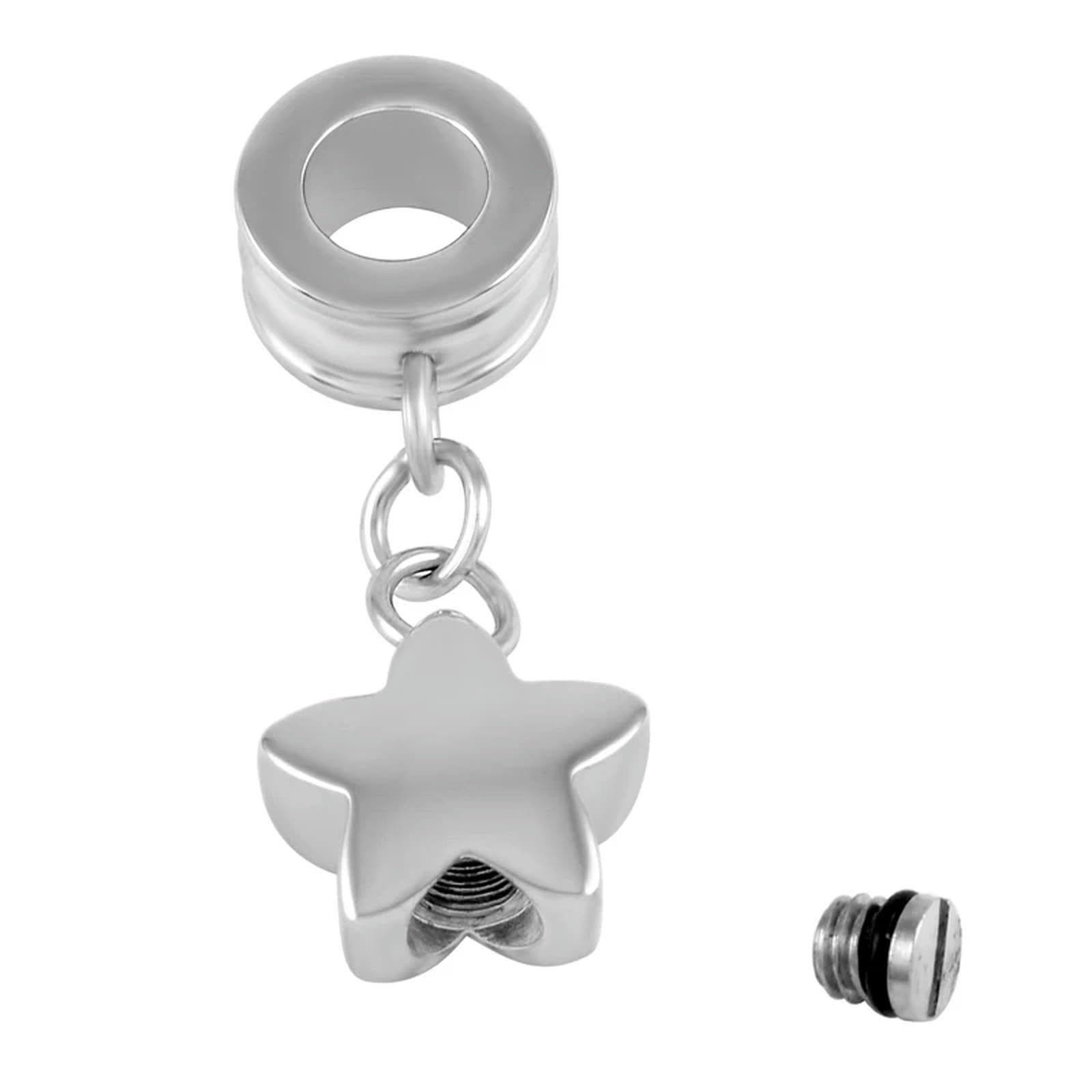 Pendentif pour crémation cœur en acier pour garder les cendres de votre ange près du vôtre