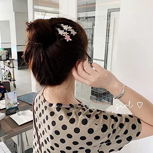 Image of Young & Forever Gift Special Fashion Celestial Stars Flower Butterfly Gold Plated Crystal Barrette Hair Clip /Pin Hair Accessories for women