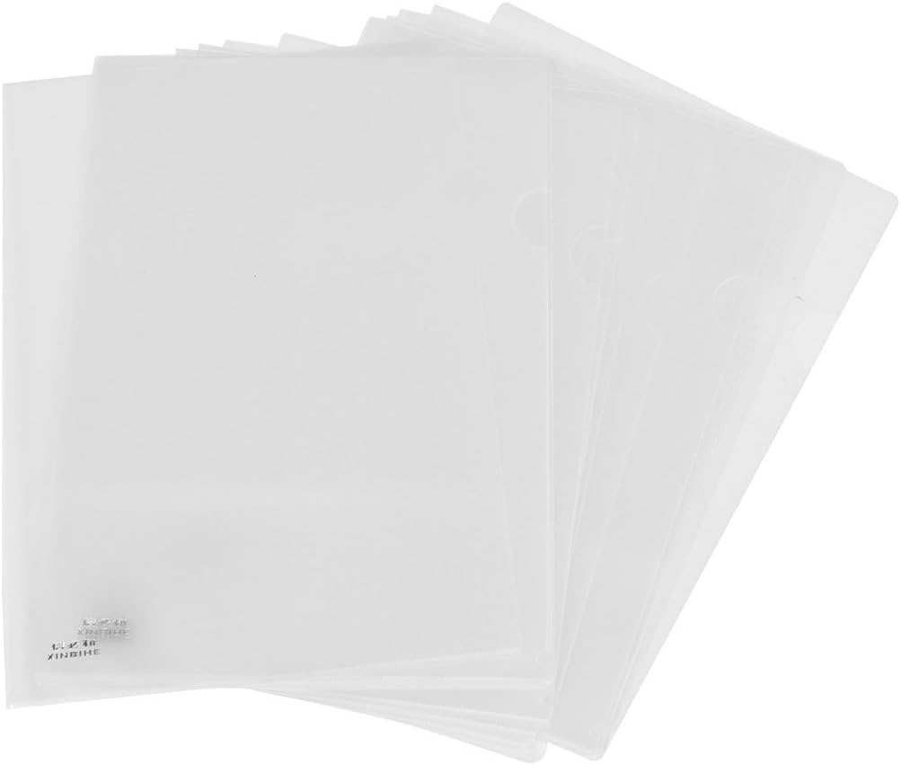 uxcell 20 Pcs Reuseable Clear File Folder Holder for A4