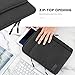MoKo 9-11 Inch Tablet Sleeve Bag Carrying Case with Storage Pockets Fits New 11-inch iPad Pro M4/iPad Air M2 2024, iPad Air 5/4 10.9, iPad Pro 11, iPad 10/9/8th 10.9/10.2, Tab S8/S9 11,Black & Gray