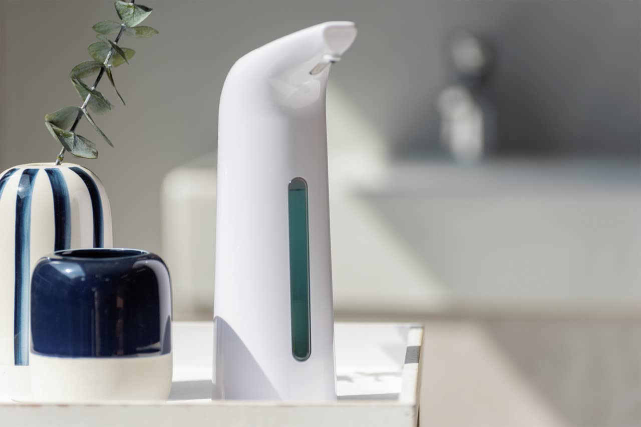 Larino, dispenser automatico per sapone e disinfettante, a infrarossi, dosatore automatico e disinfettante, 0,4 l