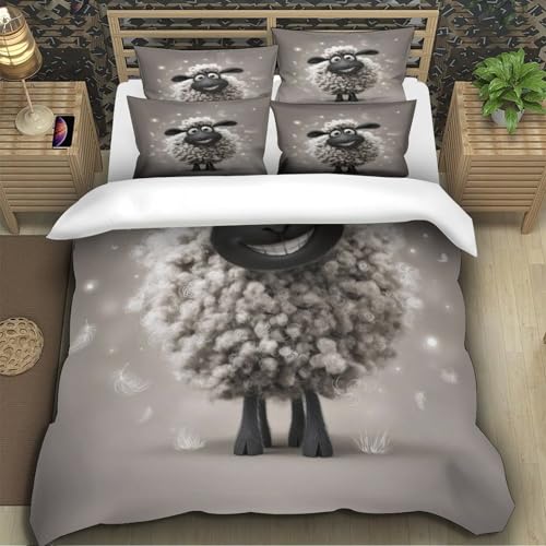 Housse de Couette Raton Laveur 3D Microfibre Légère 220x240