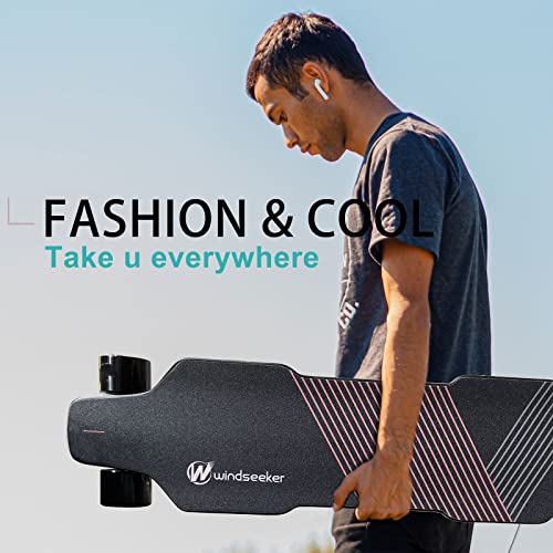 Electric Skateboard，Electric Longboard With Lcd Remote Control For Beginners, 350W Brushless Motor, Max 12.4 Mph，5 Miles Range, 8 Layers Maple，Max Load 220 Lbs For Kids, Teens, Students And Adults #TOP2