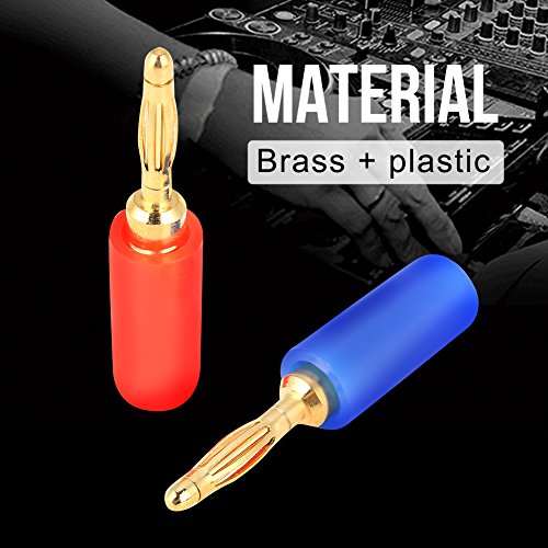 Image of Oumefar 20Pcs Speaker Banana Plugs Connector Mixed Colors Banana Plug Brass Jack Test Probes Connector Electrical Testing for Medical Equipment Speaker Amplifier