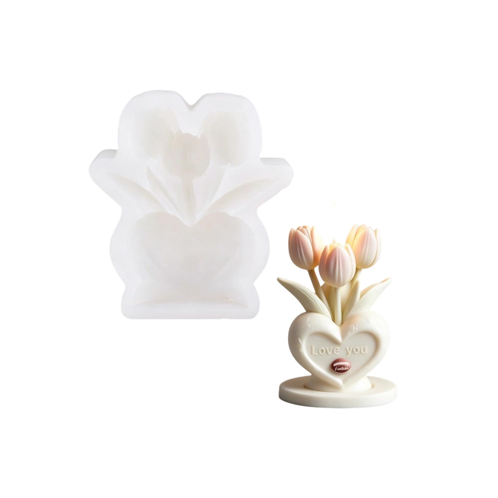 Navna Food Safe Silicone Mold Showcasing Plant Engineering and Love Theme for Projects and Presents Floral Silicone Mold