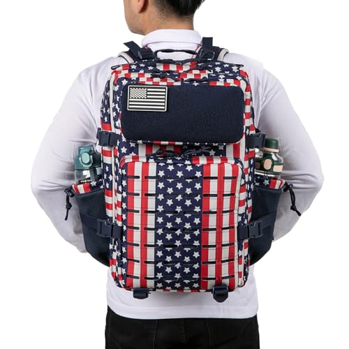 Image of QT&QY 25L /45L Military Tactical Backpack For Men Molle Daypack 3 Day Bug Out Bag Hiking Rucksack With Bottle Holder