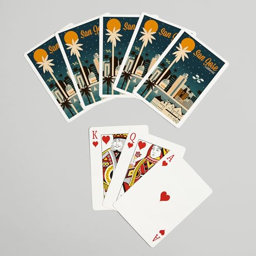 Baraja de cartas Póker San Jose California retro miniatura 7