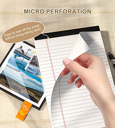 Legal Pads 5 x 8 Inch Note Pads, 8 Pack Notepad for Work Lined Writing Pads of White Paper Narrow Ruled for Office/School/College/Business, Multipurpose Notes Scratch & Memo Pads,  image 3