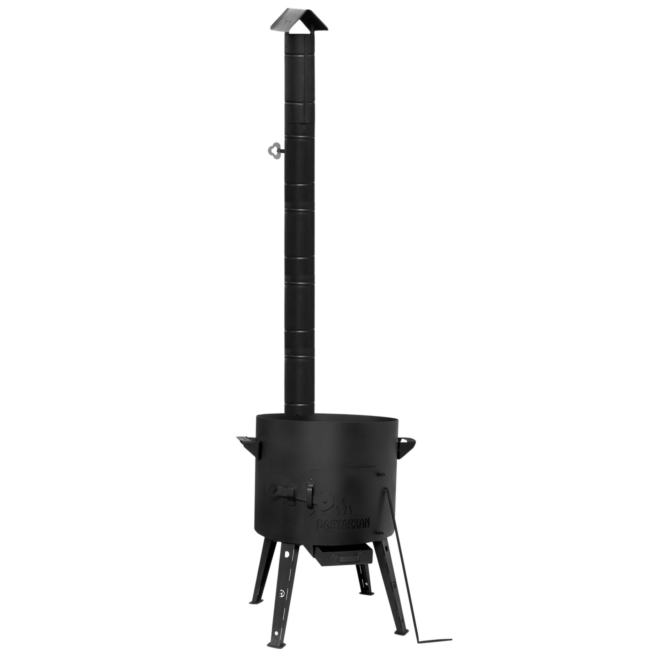 Utschak Uchag Rauchrohr Feuerofen Ø40 cm 2 mm Stahl Rohr XXL für Kazan 12L Outdoor