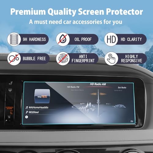 LUWU Screen Protector for Benz S-Class W222 Accessories 2014 2015 2016 2017 Benz S550/AMG S 63/AMG S 65 Screen Protector 12.3'' Tempered Glass Benz W222 Screen Infotainment Display Touchscreen