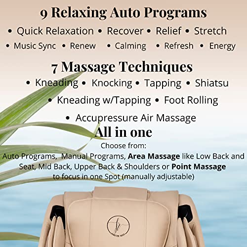 Forever Rest Our Top Performer 2023 Fr-6Ksl Full Body Massage Chair, Sl-Track, 3-Step Stretch, Zero Gravity, Heat, Speakers, Air Massage, Rolling Foot Massage, Lcd Remote, Space Saver #TOP2