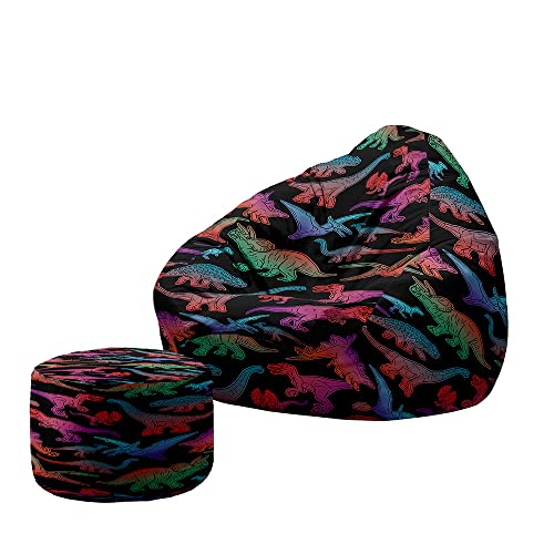 Treer Sitzsack mit Lehne und Hocker mit Ohne Füllung Großes Sofa...