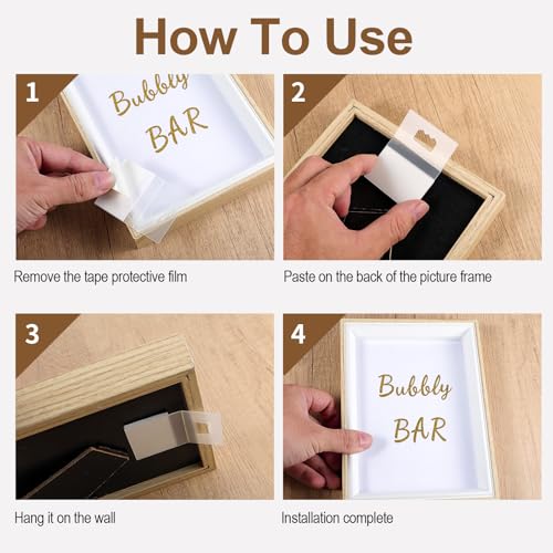 Image of 30 Pcs Picture Hangers Adhesive Sawtooth Adhesive Picture Hanger Plastic Sawtooth No Nail Picture Hangers