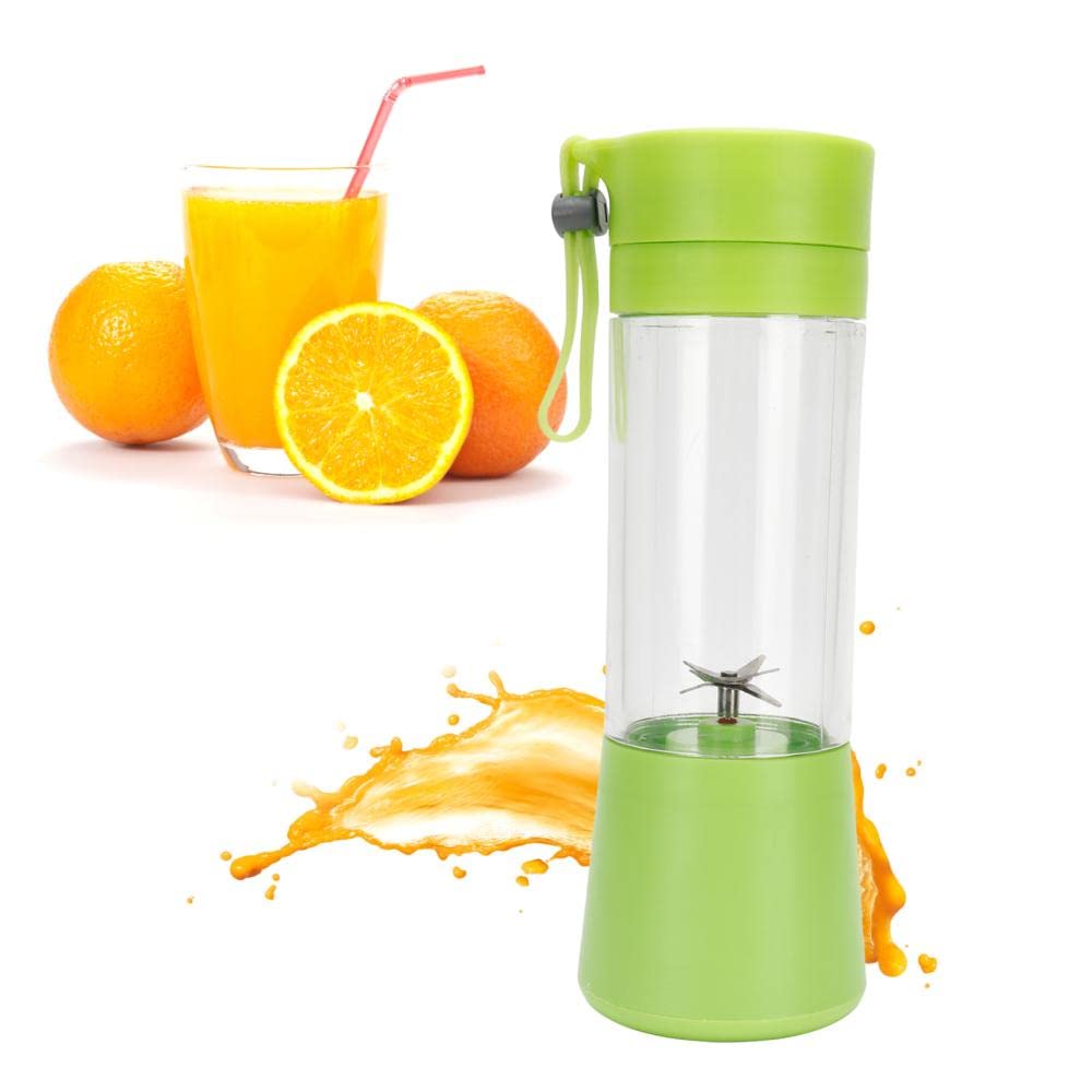 Portable Blender, 380ml Personal Size Electric USB Juicer Cup, Fruit, Smoothie, Baby Food Mixing Machine with 6 Blades, Po...
