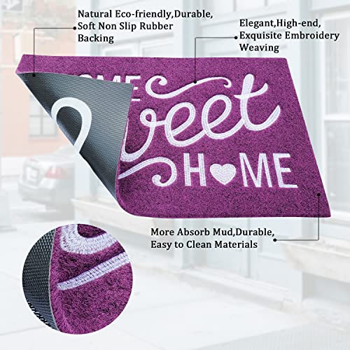 Tapis de sol extérieur caoutchouc violet AAZZKANG résistant aux intempéries
