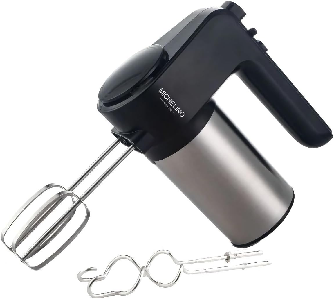 Hand mixer with whisk and dough hook. Michelino