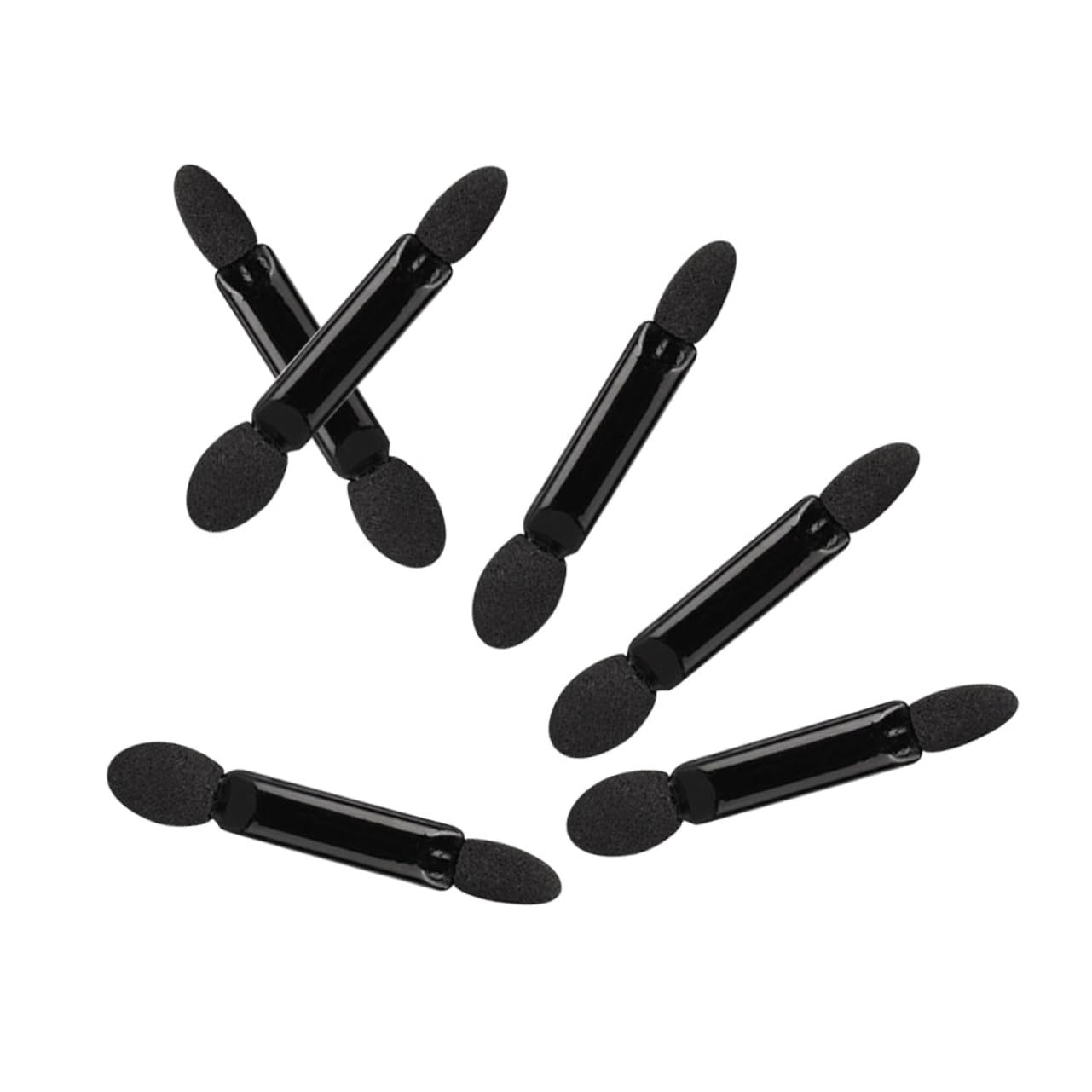 HAPINARY 50pcs Double-ended Eyeshadow Stick Makeup Brush Set Precision Application Smooth Surface Travel Party Essentials