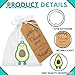 Huquary 36 Pieces Fruit Party Decorations Including 12 Avocado Keychain 12 Thanks Kraft Tags and 12 White Organza Bags for Tropical Avocado Mexican Baby Shower Birthday Friendship Fiesta Party, Green