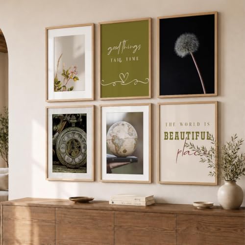 Image of kotart - Nature Wall paintings for Home and Office Decor | poster with frames (14X20 Inch, F) Pack of 6