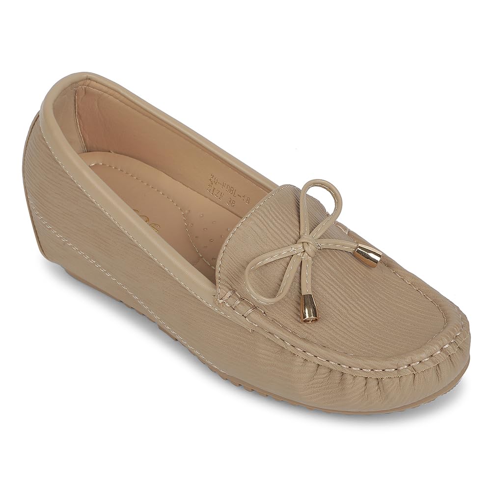 Healers ZQ-FDBL-18 Beige & Black Fashion Ballerina Shoes for Women-image-30