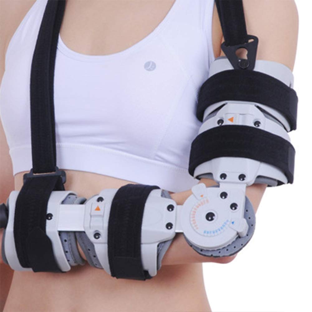 Cabestrillo articulado para Hombro, Brazo, Soporte para antebrazo, órtesis de Codo, órtesis Fija Ajustable con articulación de Codo articulada