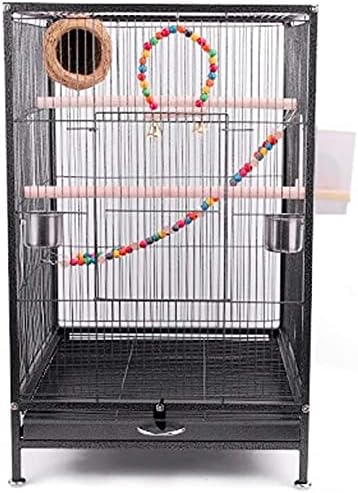 Jaula de pájaros Suministros para mascotas Portador de pájaros Decoración de jardinería Jaula de pájaros grande Jaula de pájaros de viaje de metal para cacatúa/loro/Agapornis/Pinzón Aviario de pájaros