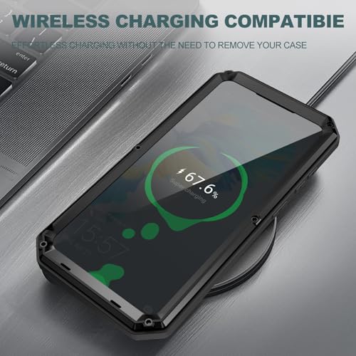 Coque en métal noir pour S26 Plus résistante aux chocs avec béquille - 5