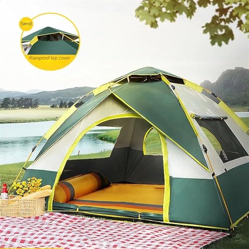 Carpa automática para camping 1-3 personas verde miniatura 2