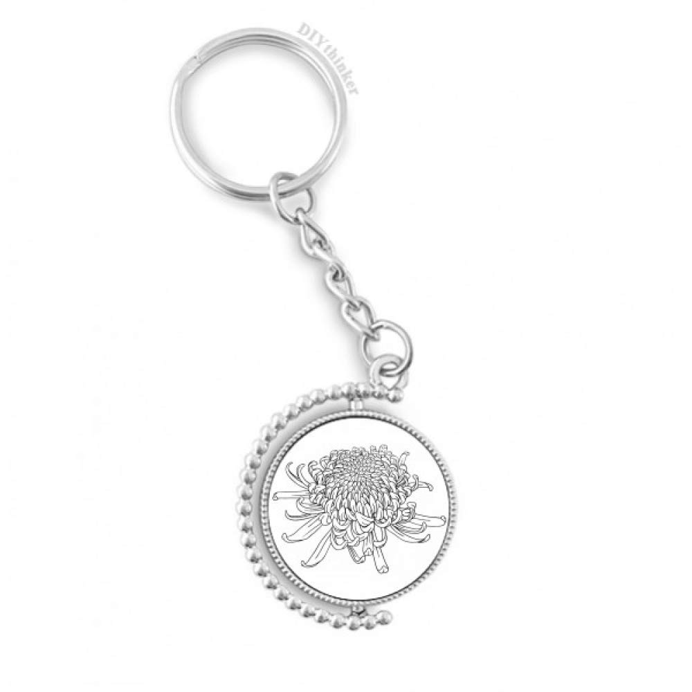 Porte-clés rotatif fleur de chrysanthème, une attention délicate - 4