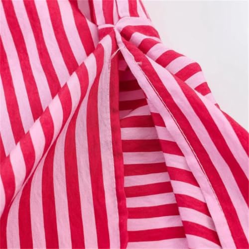 Chaleco de verano para mujer a rayas con cuello en V elegante 7