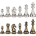 Janus Silver and Bronze Extra Heavy Metal Chess Pieces with 4.5 Inch King and Extra Queens, Pieces Only, No Board