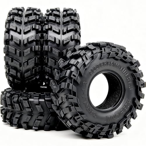 HOBBYSOUL 1.3 Tires 72 * 28mm All terrain Super Soft Sticky 1.3 Mud Crawler Tyre For RC Crawler 1/24 SCX24 1/18 TRX4M Upgrades