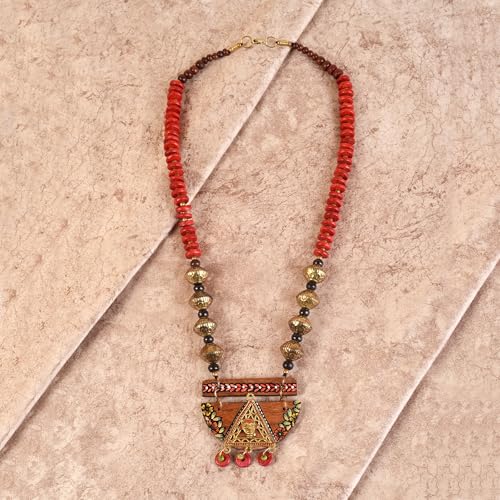 Image of AAKRITI ART CREATIONS Handcrafted Tribal Dhokra Necklace Collection | Royal, Pharaoh & Butterfly-Inspired Artisan Brass Statement Jewelry | Ethnic, Elegant & Artistic Necklaces for Women