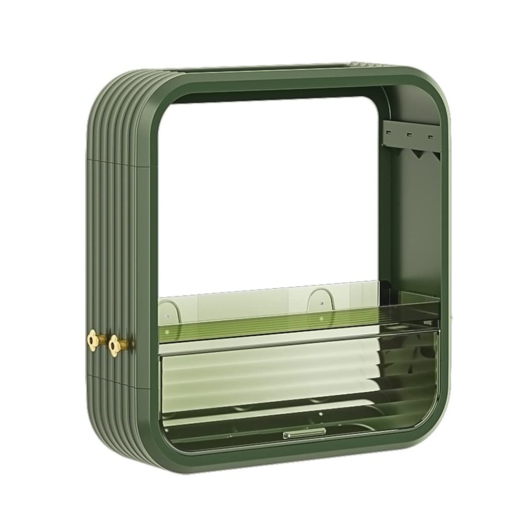 PRUJOY Organizador de Maquillaje, Caja de Almacenamiento de cosméticos para Interiores, Estante de Pared sin Perforaciones para Cocina, Estante de Productos para el Cuidado de la Piel (Brass 70 cm)
