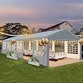 QZEN 20'x40' Party Tent Canopy, Heavy Duty Wedding Tent with Removable Sidewall & 4 Sand Bags, Outdoor Event Tent for Wedding, Birthday Party (20' x 40')