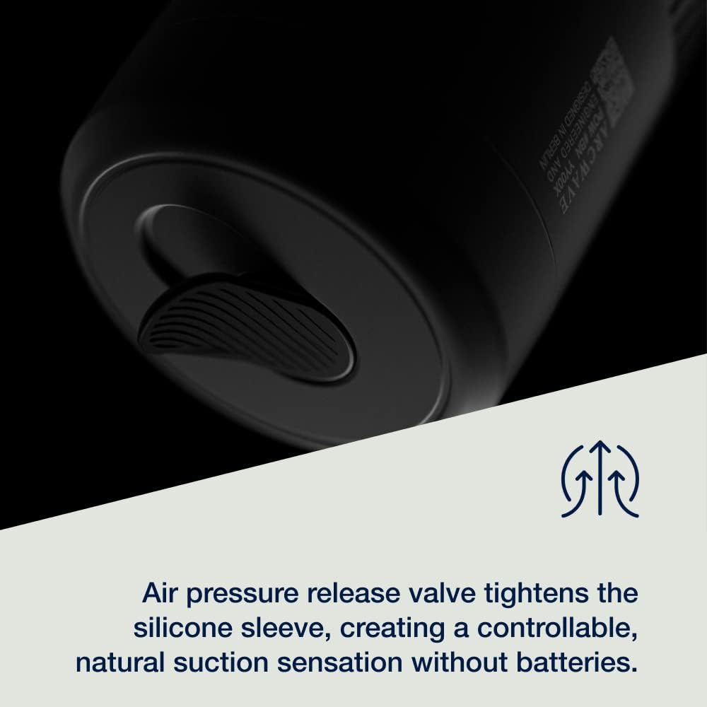 Arcwave Pow Manual Male Masturbator Adult Sex Toys for Men | Intensity Suction Control Male Stroker | Discreet Pocket Pussy Masturbation Cup | CleanTech Silicone & Waterproof | Gifts for Men | Black