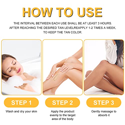 LOPHE Self Tan Body Cream, Premium Sunbed Tanning Accelerator, Longlasting Moisturizing Sunless Tanning Lotion - Image 4