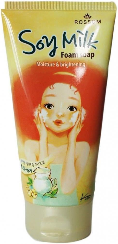 3 Pack Soy Milk Foam Milk Facial Cleanser Face Wash Foaming Cleansing Sensitive Skin 150ml Milk ROSSOM