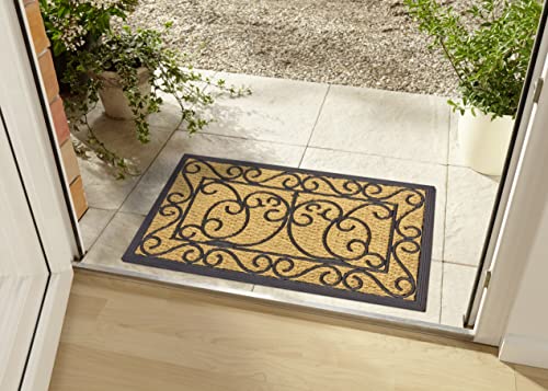 Hanse Home Coconut Doormat, 45 x 75 cm, Rectangular, Rubber Coconut, Geometric, Non-Slip, Water Resistant, Indoor/Outdoor - Image 2