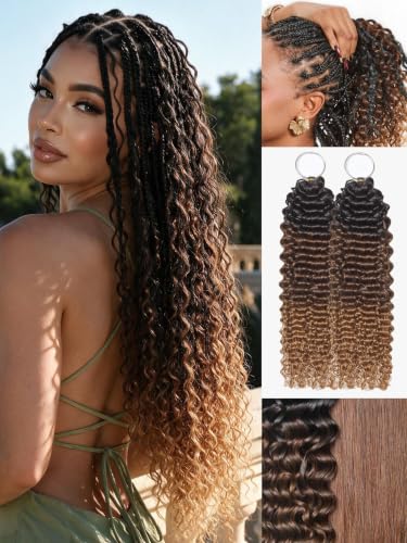 LUVME Deep Water Wave Miracle Knots Crochet Human Hair 22 Inch 100g