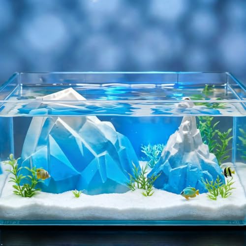 Image of Kai Dream Miniature Diorama Iceberg Resin Sculpture,Mini Ski Figurines | Decor for Home, Office, Miniature Model Building, Winter Wonderland Themed Display, Collectible Figurine