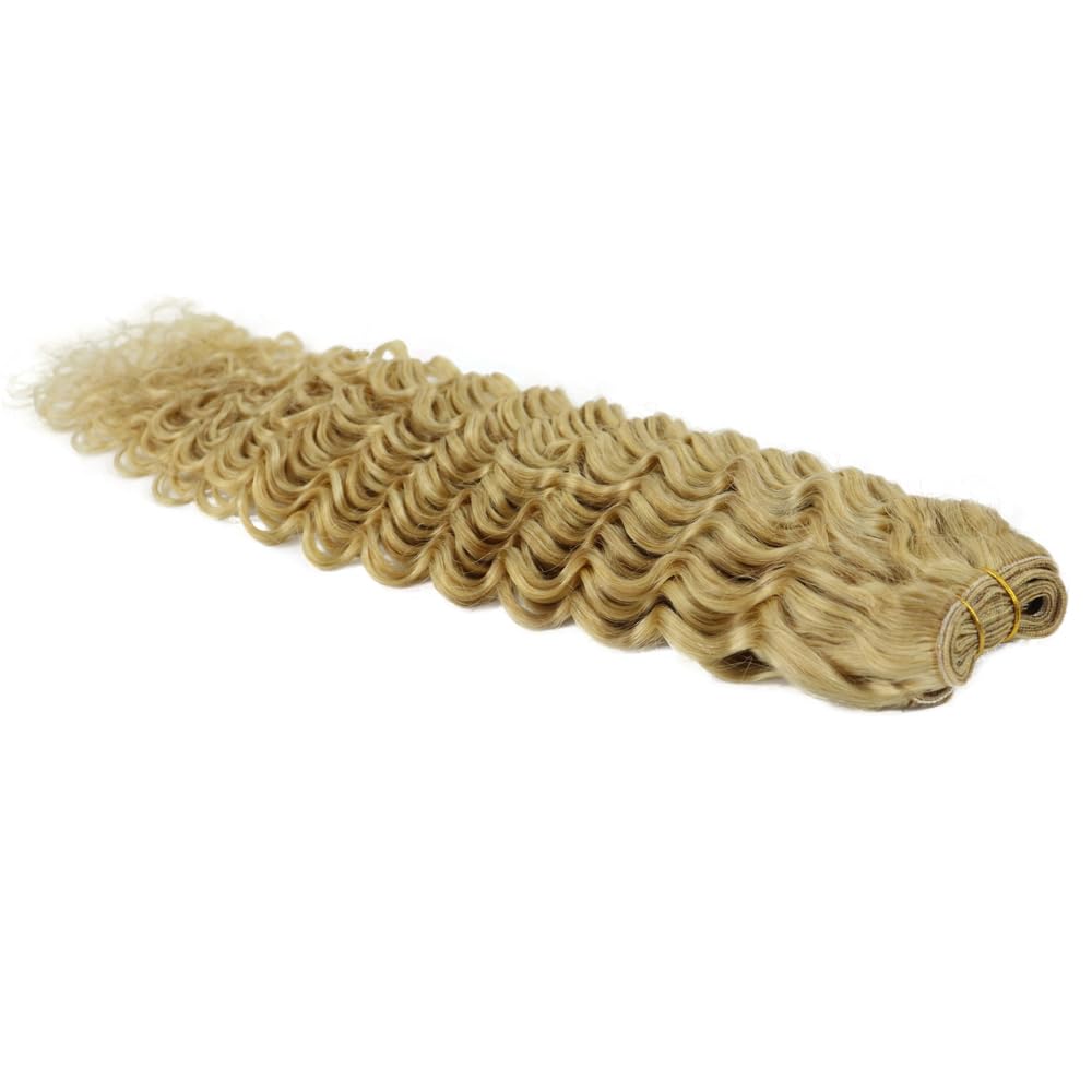 Cabello rubio rizado P27/613# Extensiones de cabello humano rizado 100 g/pc 18 pulgadas/45 cm